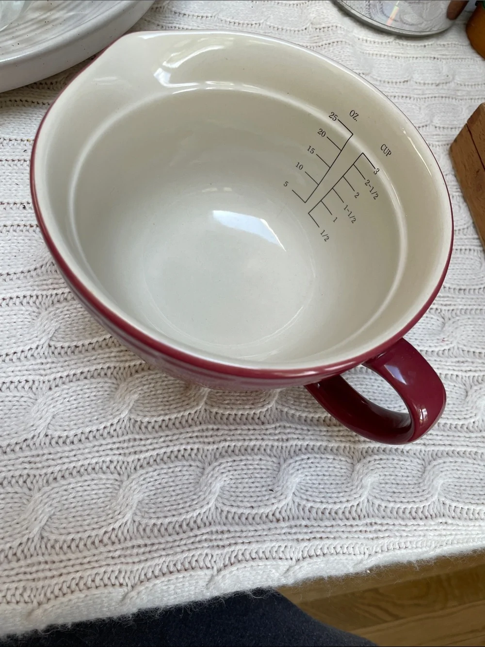 Longaberger Woven Traditions mixing/prep bowl Paprika color 25 oz/3 cups wet/dry